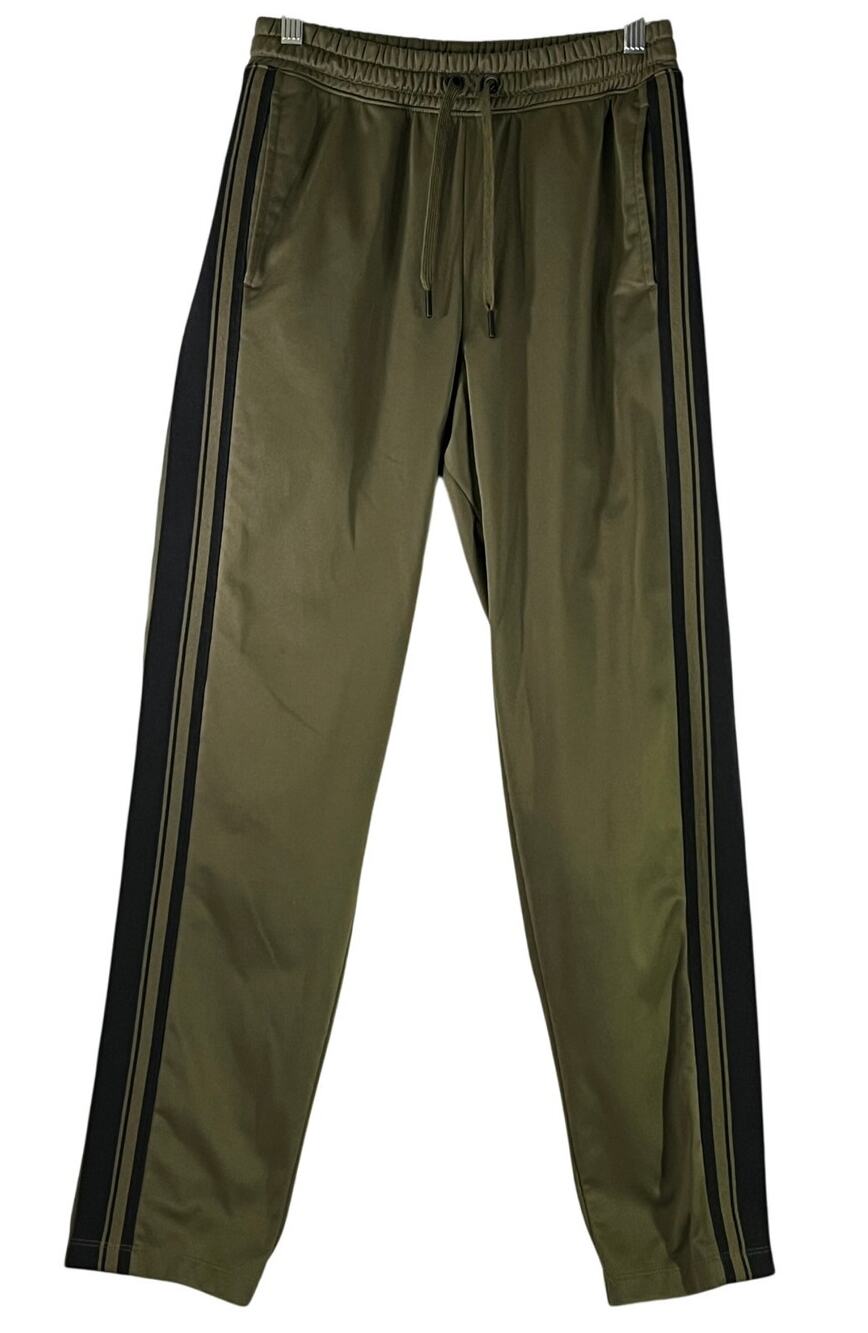 Athletic Works Army Green Joggers Black Side Stripe Men’s Small